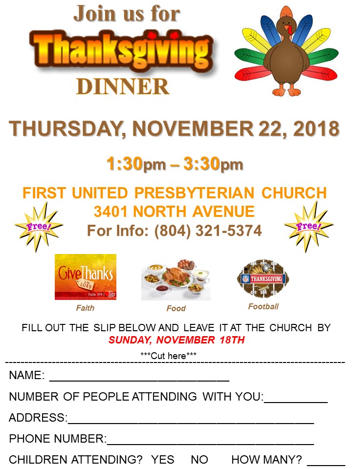 Thanksgiving Flyer 2018 - signup sheet v